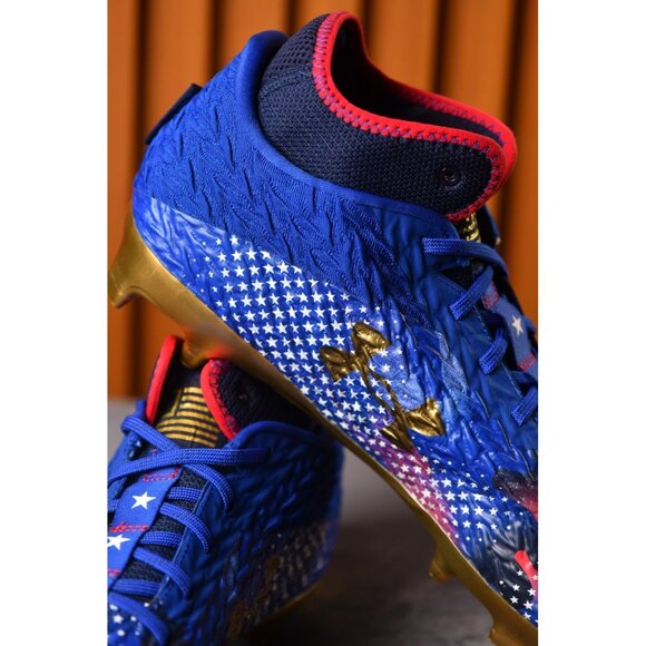 New! Size: 12.5 Men | Under Armour Spotlight 4 MC Clone USA Cleats | 3027296-400 main image 8